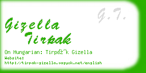 gizella tirpak business card